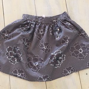 A grey floral Sequin skirt